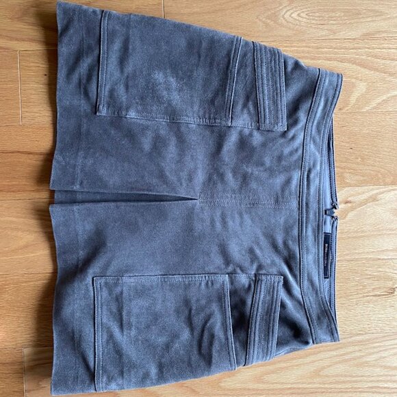 BCBG MAXAZRIA Jupe suede grise femme - Picture 2 of 3